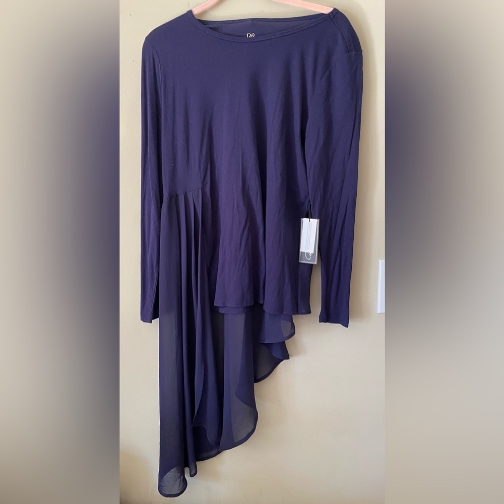 Diane Gilman DG2 Purple Asymmetrical Top M NWT